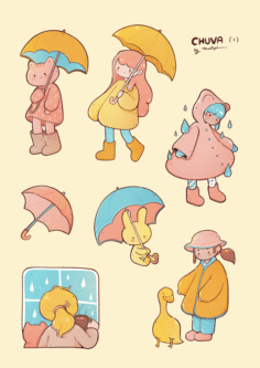 cartela de papel • chuva 2