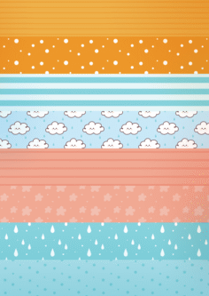 cartela • chuva (fitinhas)